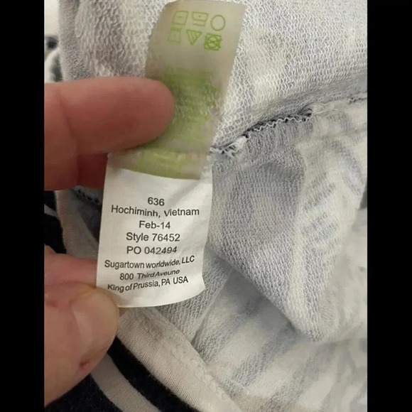 Women’s Lilly Pulitzer Blue White Elastic Waist Drawstring Shorts Size Small - Picture 4 of 5